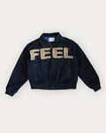 Newspaper Print Denim Jacket