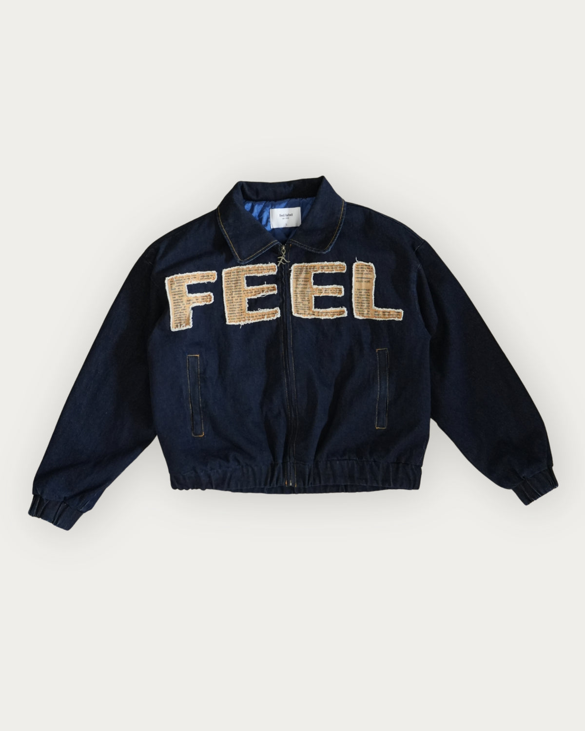 Newspaper Print Denim Jacket