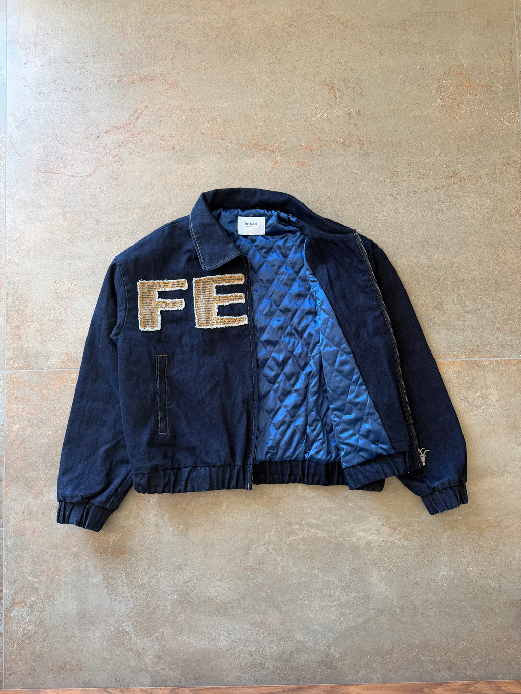 Newspaper Print Denim Jacket